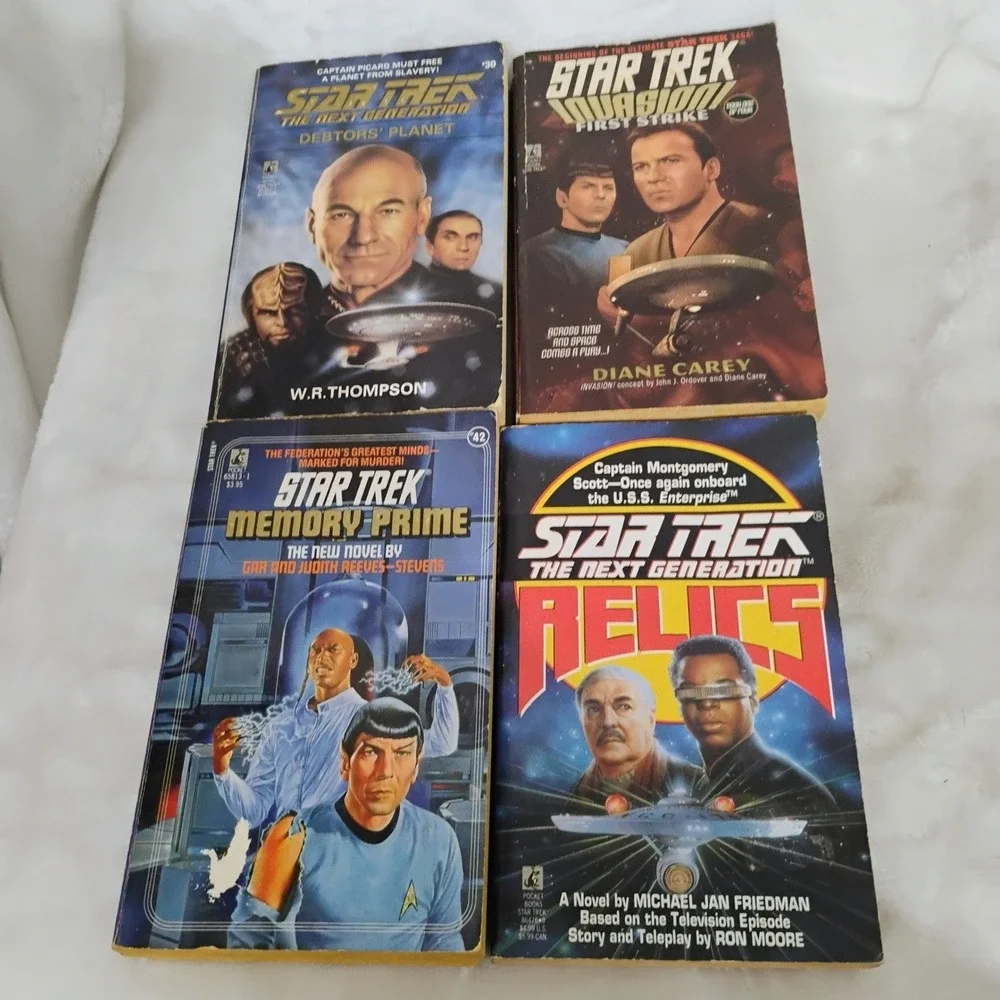Vintage Star Trek Paperback Book Lot 16 TOS TNG James Blish Alan Dean Foster